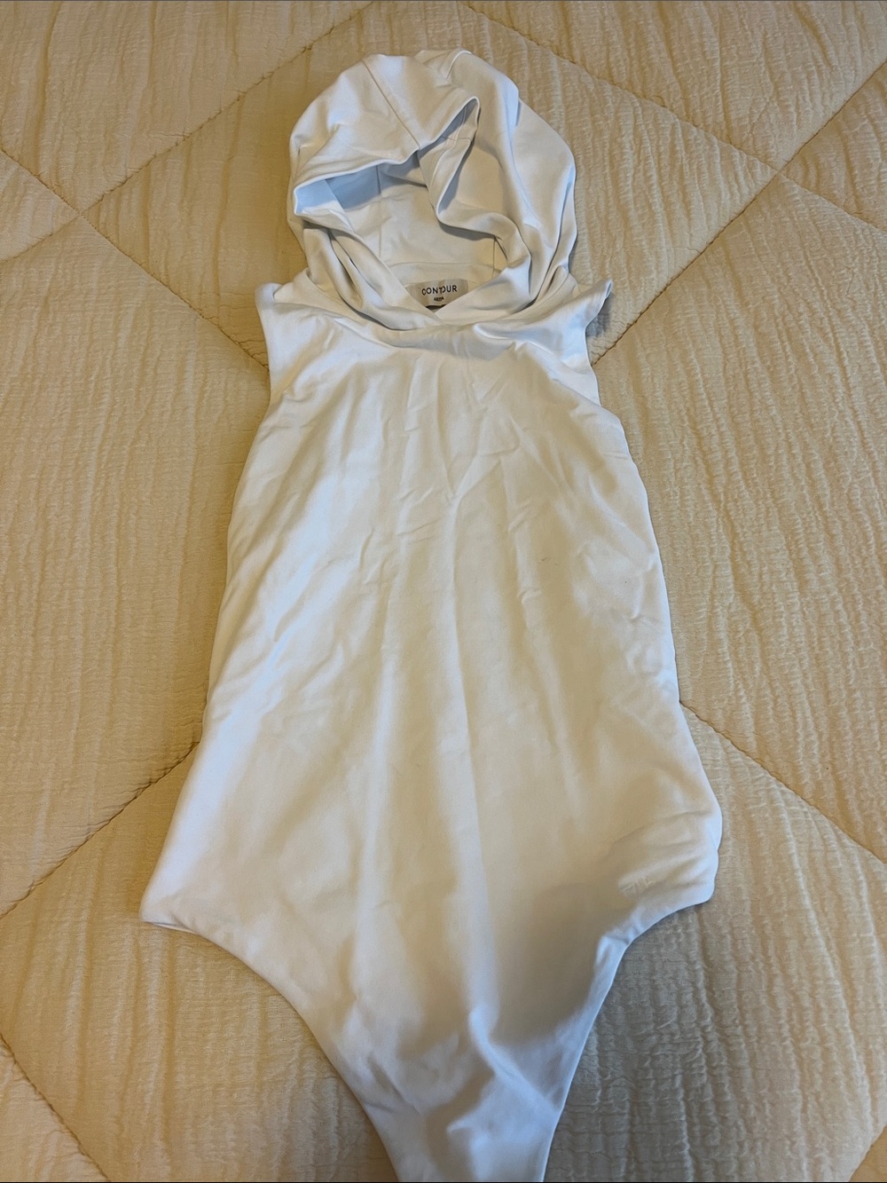Aritzia White Hooded Bodysuit - Women Intimates & Sleepwear